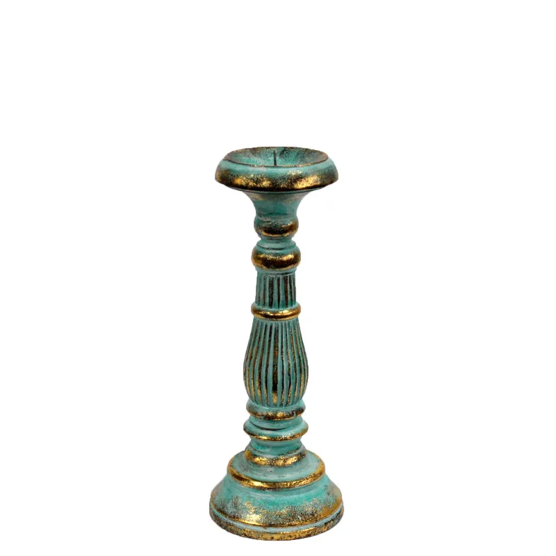 Small Candela Stand Turquois Oro