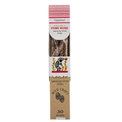 30g Golden Puro Rosa Smudging Resin Sticks (6s) — foto 5