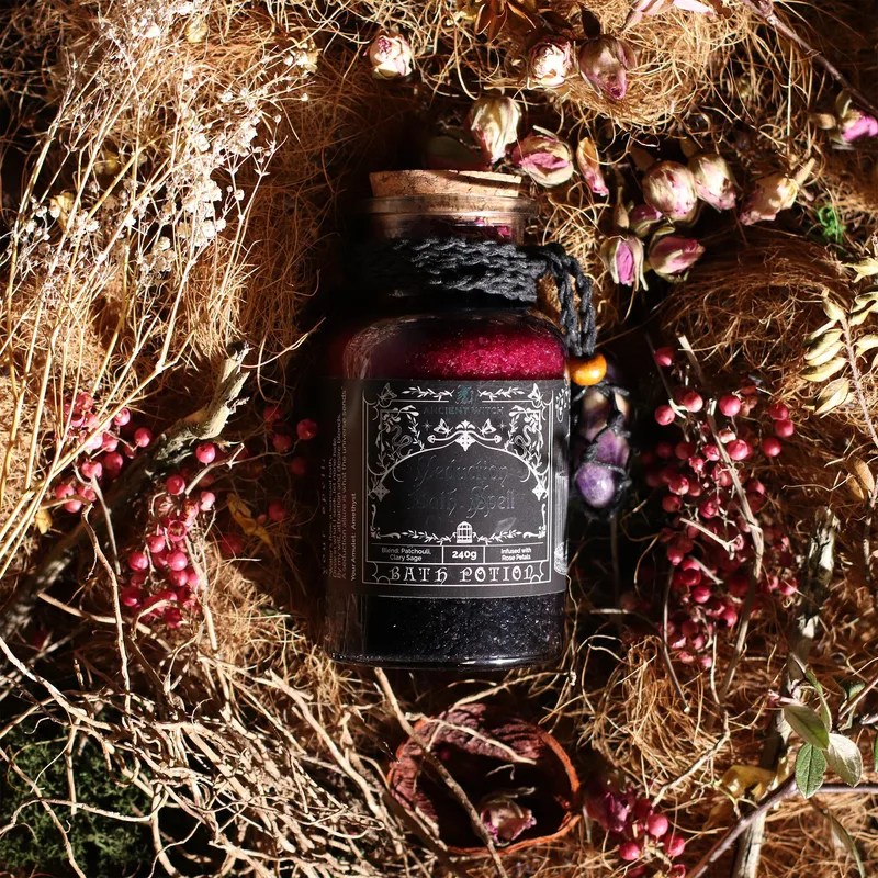 Ancient Witch Bagno Spell Potion & Amethyst Crystal Amulet Seduction — foto 4