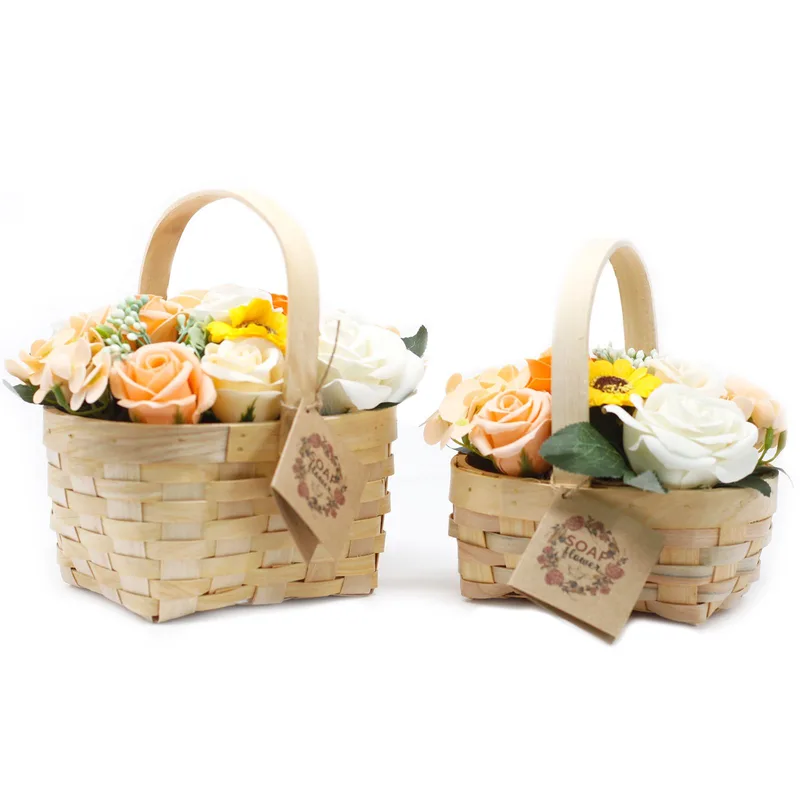 Large Arancia Bouquet in Wicker Basket — foto 1