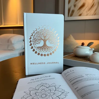 Bianco Wellness Journal - 120 pages - Rosa Oro Albero of Life — foto 3