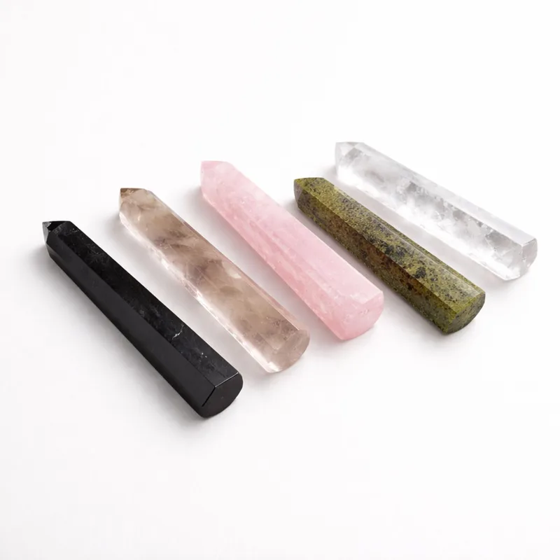 Gemstone Six Face Obelisk Point approx 11cm Nero Tourmaline — foto 1