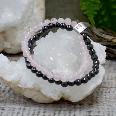 Bracciale Gemma Magnetica - Quarzo Rosa — foto 1
