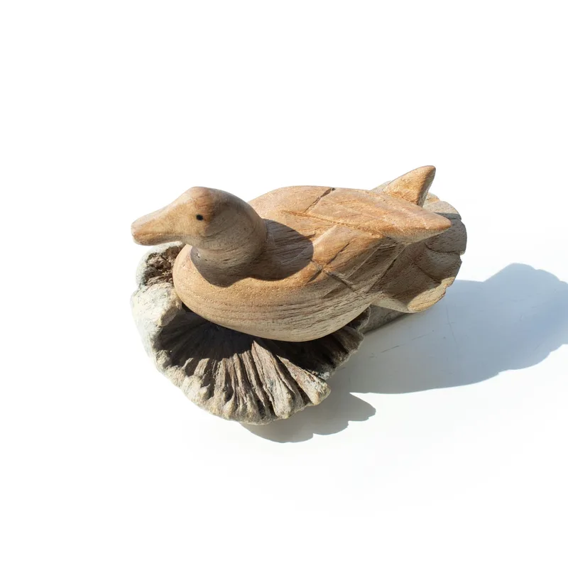 Fatto a mano Parasite Legno Art Carving - Selvatico Duck Resting — foto 4