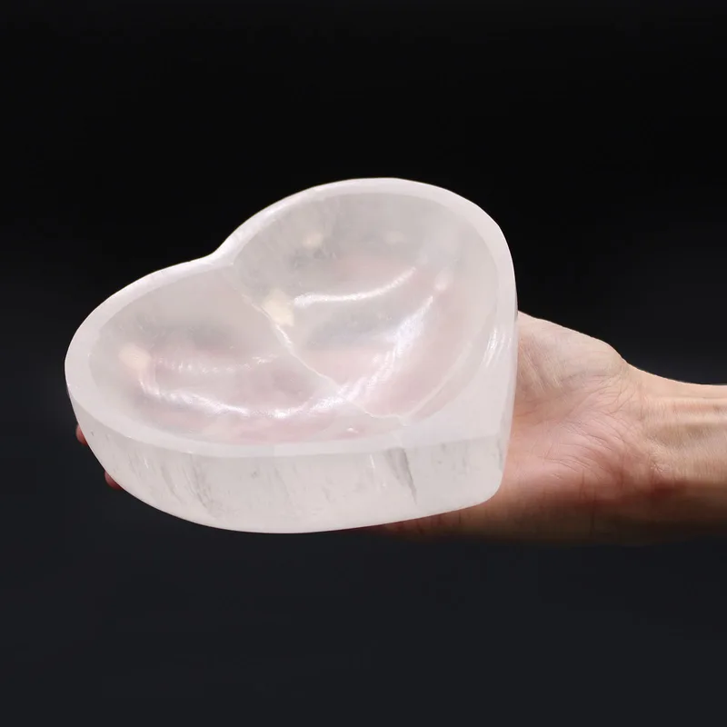 Selenite Heart Bowl 15cm