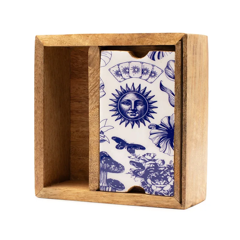 Two Section Tarot Scatola with Card Porta