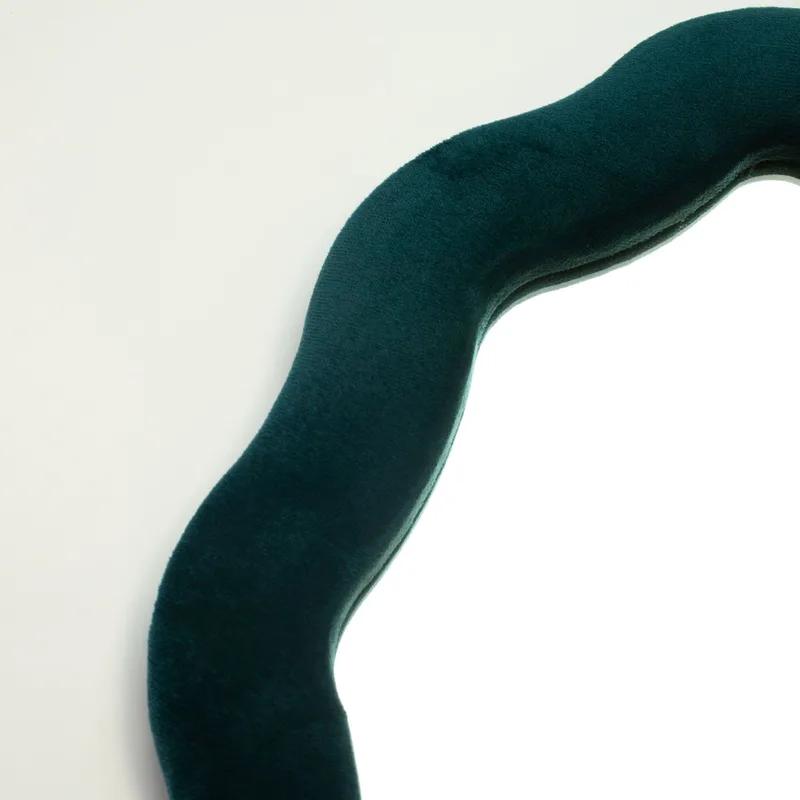 Soft Squiggly Mirror – Oval Pebble – Royal Teal