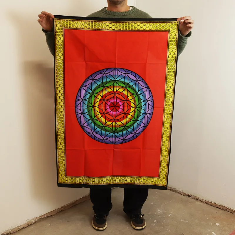 Stampa su tela "Fiore della Vita" (70x110 cm) – Arcobaleno — foto 1