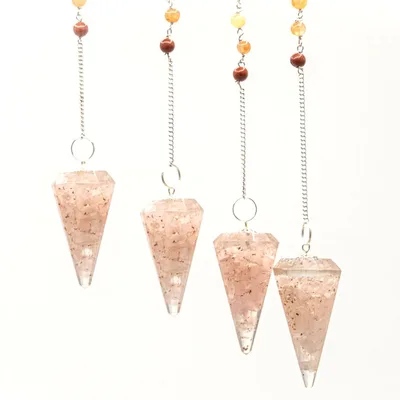 Orgonite Power Chakra Pendulum - Rosa Quartz — foto 2