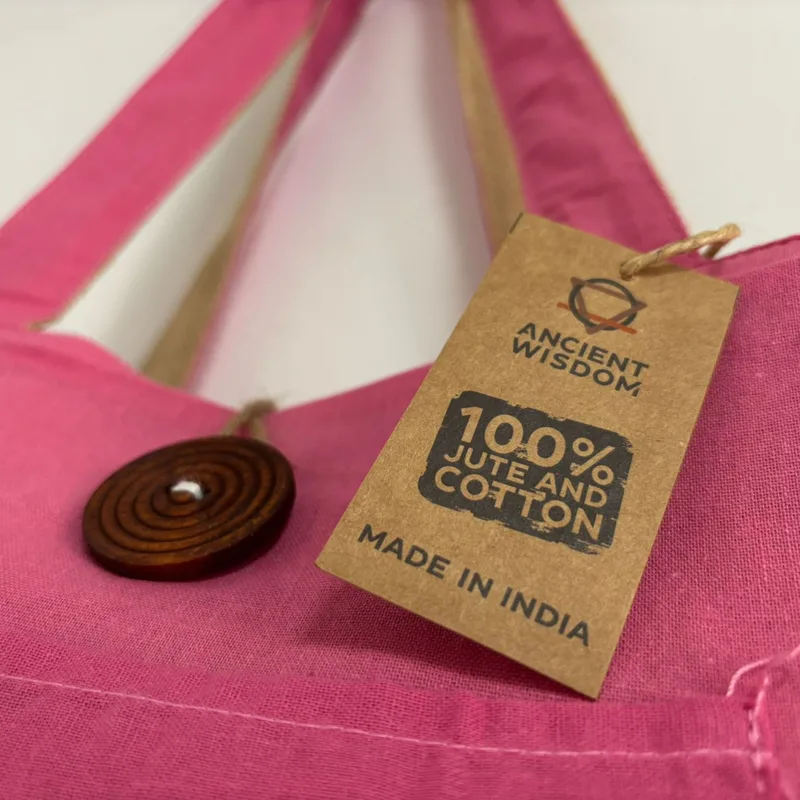 Reversible Jute & Cotton Big Bag Pink — foto 3