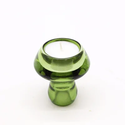 Set of 2 Mushroom Flip Dinner Candela / Tealight Porta Garden Jade — foto 1