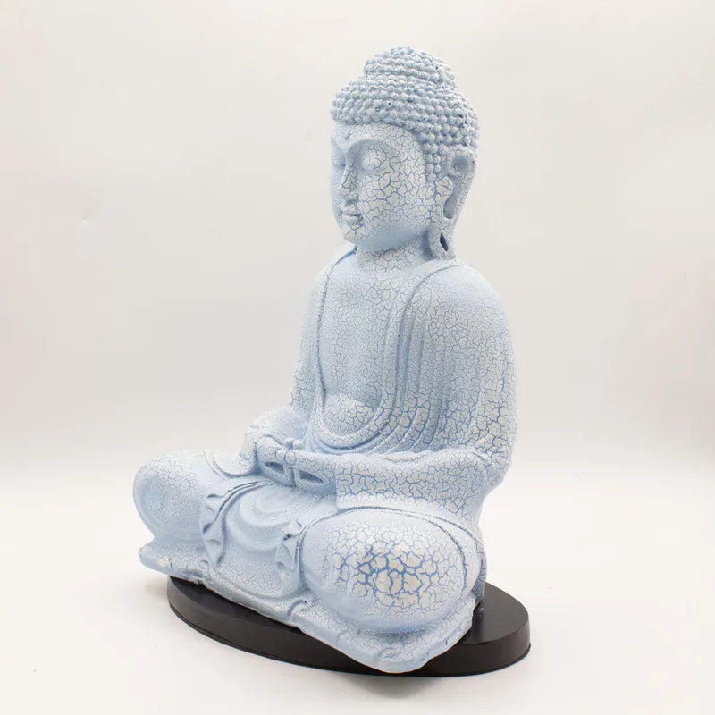 Meditation Buddha Lamp Sky Blu Oval Stand — foto 6