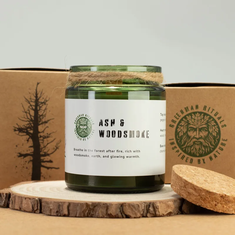 Greenman Woodwick Soy Candela Ash & Woodsmoke — foto 4
