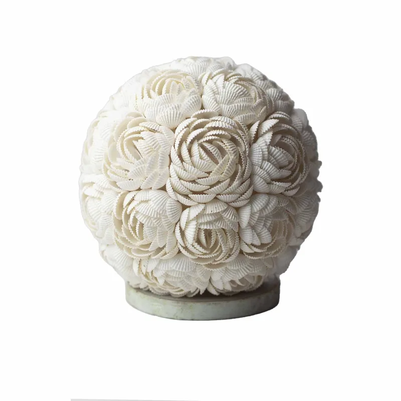 Boho Sea Shell Lamp Rosa Globe 15cm