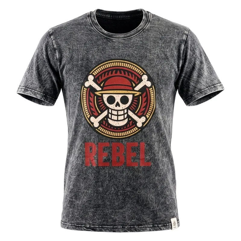 Nomad Sari Stonewashed Cotton T-Shirt Rebel Charcoal Large — foto 3
