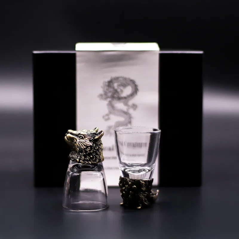 Gift Set of 6 Shot Glasses Selvatico Forest Creatures Antique Bronze — foto 2