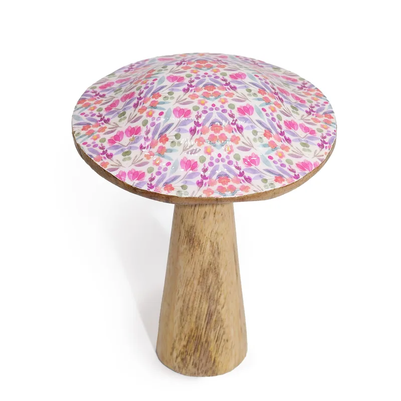 Medium Enamelled Mushroom 15cm Pretty Floral — foto 1