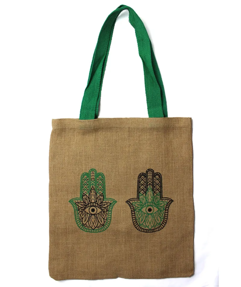 Large Jute Tote Bag - Mystic designs - Mandala Elephant — foto 4