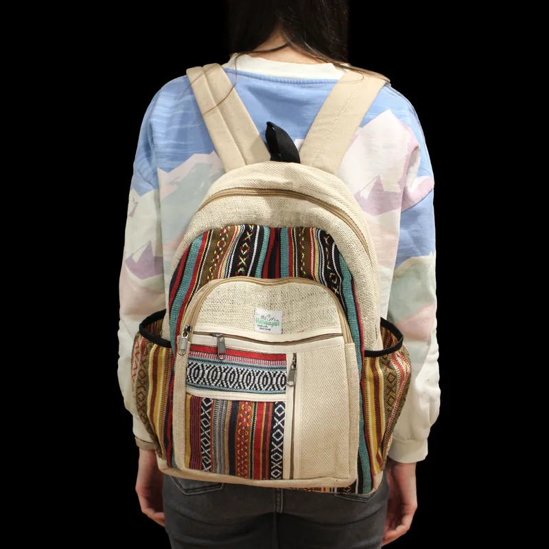 Zaino in Canapa Grande - Design Zip Diritto — foto 2