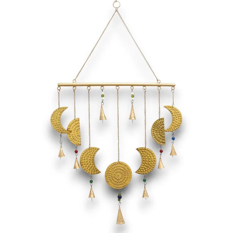 Indian Chimes Brass Moon Phases Chimes 43x40cm — foto 2