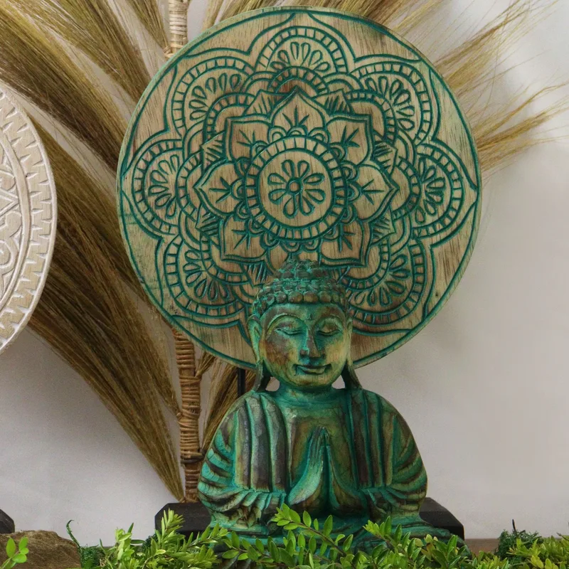 Buddha Feng Shui Set Mandala Verde — foto 2