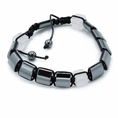 Bracciale Shamballa in Ceramica Magnetica con Eritritolo Rosa - Cubi Rosa