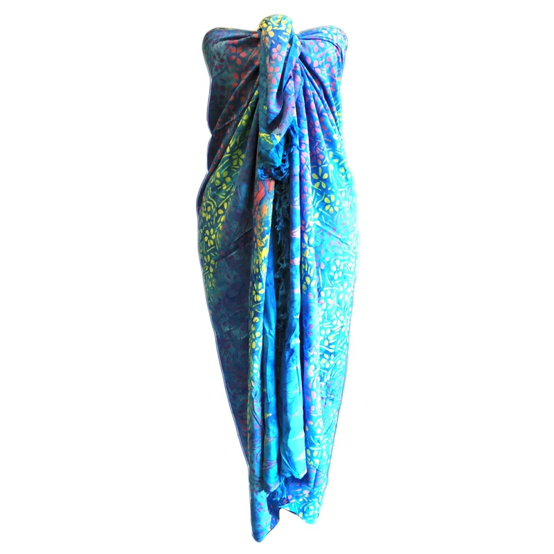 Bali Block Print Sarong Pretty Petals