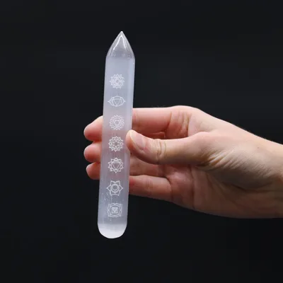 Selenite Wand 7 Chakra