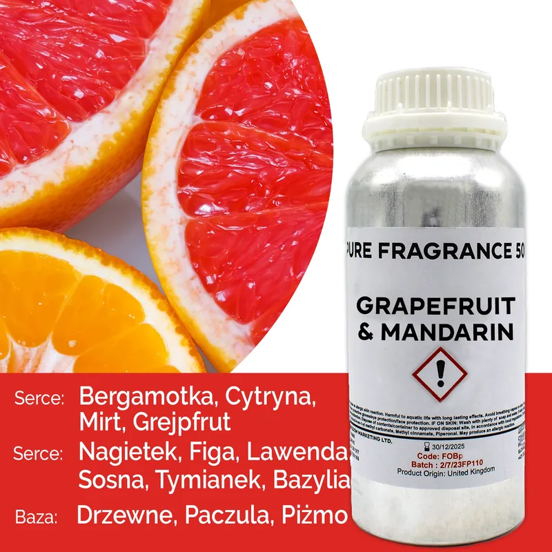 Grapefruit & Mandarin Puro Profumo Olio - 500ml — foto 1