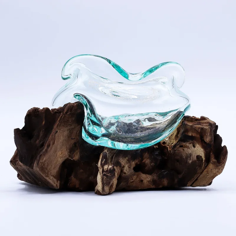 Molten Glass Wavy Bowl on Legno 18cm — foto 2