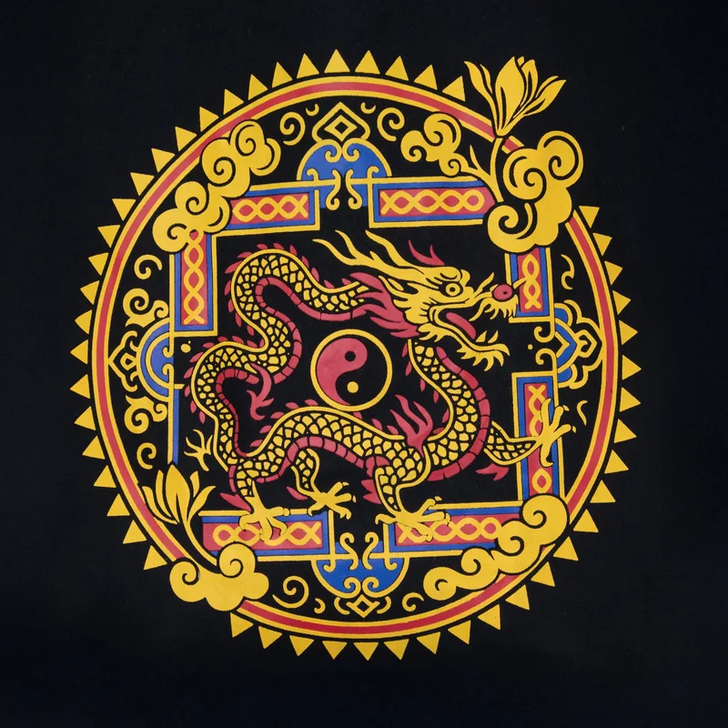 Iconic Classic Tote Bag - Dragon Yin & Yang- Nero 6oz — foto 5