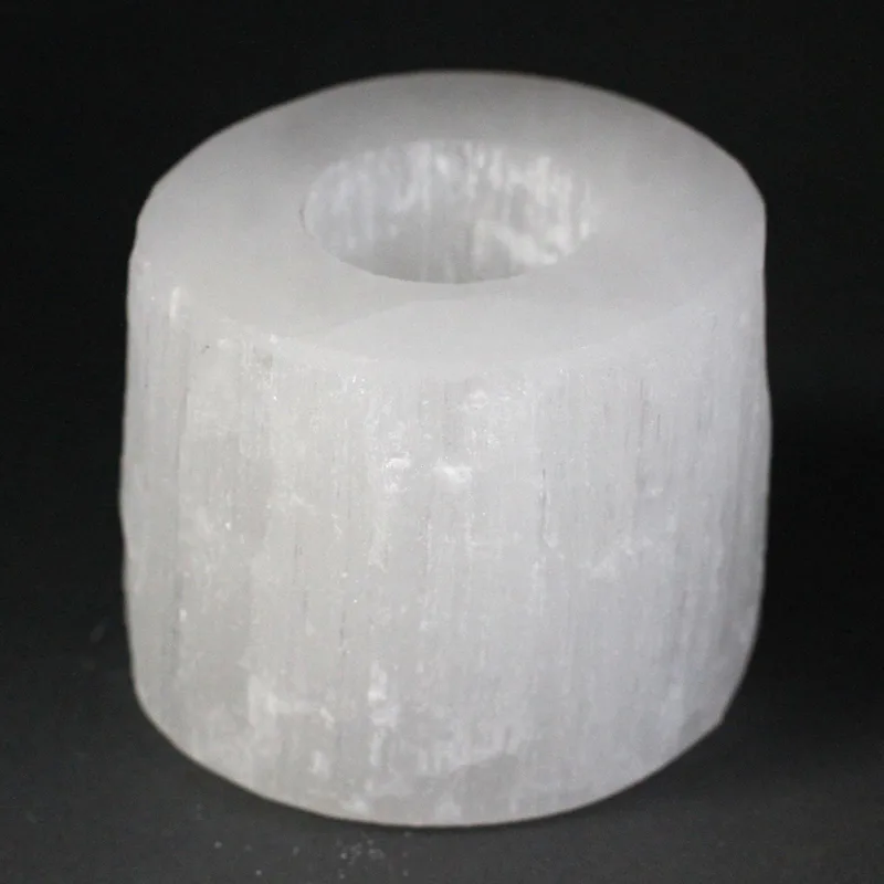 Selenite Cylinder Candela Porta 8 cm