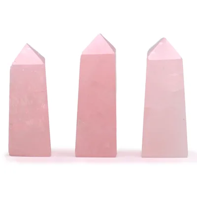 Gemstone Obelisk Point approx 5cm - Rosa Quartz