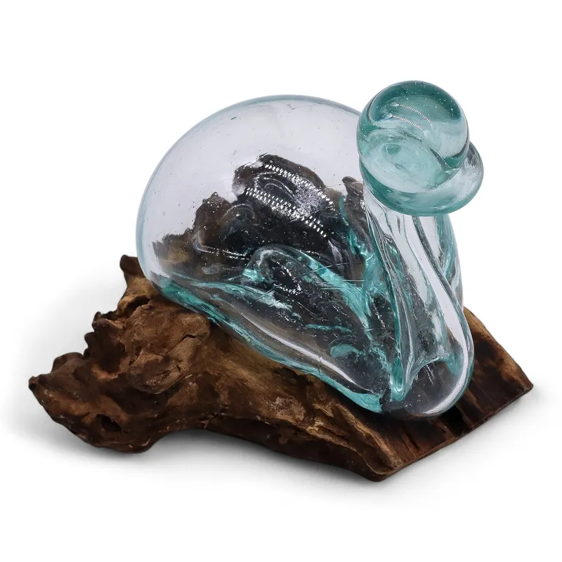Molten Glass Duck Decanter on Legno with Stopper 19cm — foto 1
