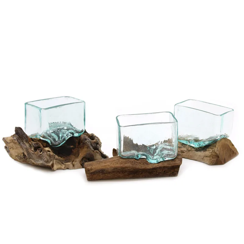 Molten Glass Tank on Legno with Stand Small Bowl — foto 2