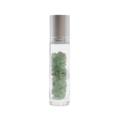Gemstone Essenziale Olio Roller Bottle - Aventurine - Argento Cap + Gemstone Roller Tip for 5ml Bottle - Aventurine — foto 1