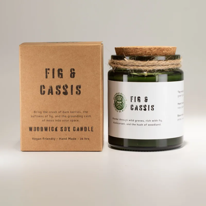 Greenman Woodwick Soy Candela Crushed Fig & Cassis