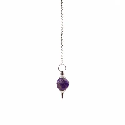 Faceted Gemstone Pendulum Amethyst — foto 1