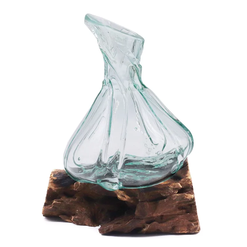 Molten Glass Fancy Mini Decanter on Legno 24cm