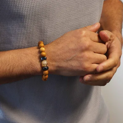 Bracciale Cedarwood Chakra Plexo Solare con Citrino — foto 2