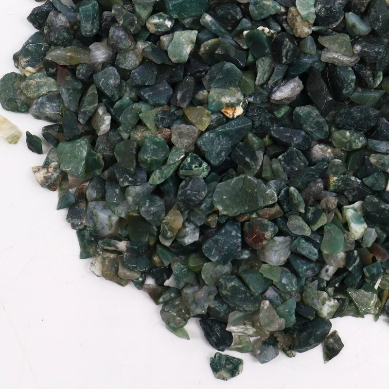 Moss Agate Gemstone Chips Bulk 1KG — foto 4