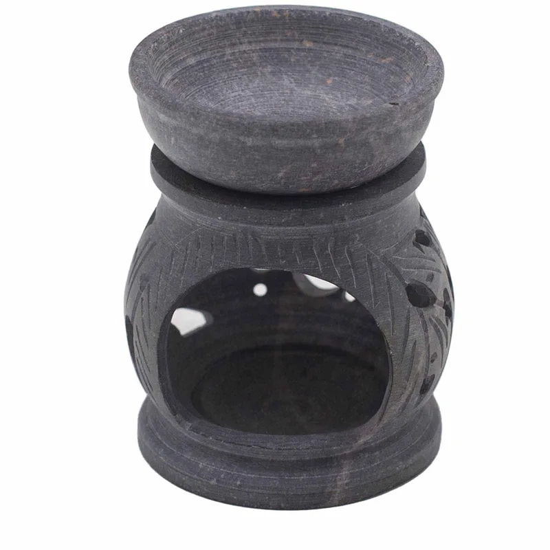 Small Soapstone Olio Bruciatore 8cm - Om — foto 2