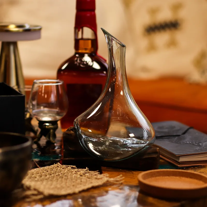Molten Glass Mini Decanter on Legno 20cm — foto 6