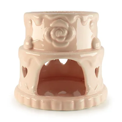 Ceramic Cake Olio Bruciatore - Hearts - Pink
