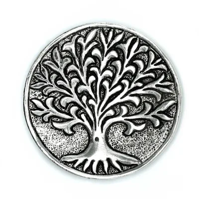 Polished Aluminium Albero of Life Incenso Porta 10cm