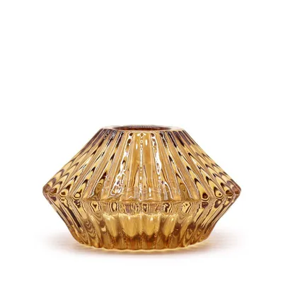 Set of 2 Fiore Flip Dinner Candela / Tealight Porta - Antique Ambra — foto 3