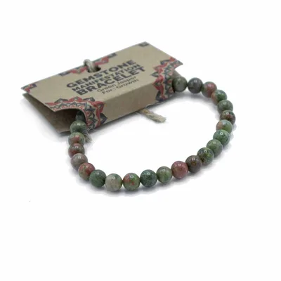 Gemstone Manifestation Bracelet - Verde Jasper - Growth — foto 1