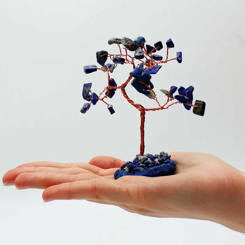 Gemstone Albero - Sodalite on Blu Agate Base (35 stones) — foto 1