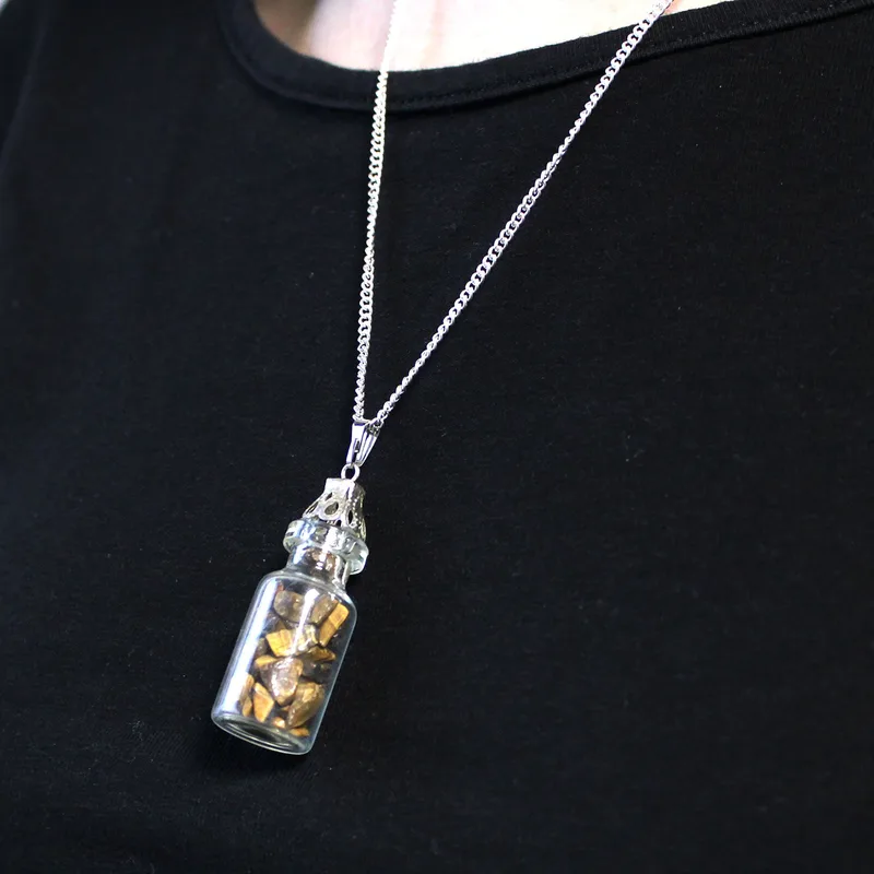 Bottled Gemstones Necklace Tiger Eye — foto 1