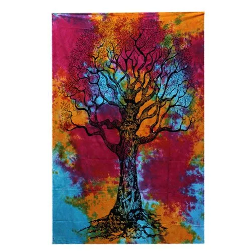 Single Cotton Bedspread + Wall Hanging Winter Albero
